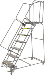 Ballymore - 103" 7 Step Ladder - 450 Lb Capacity, 70" Platform Height, 30" Base Width x 62" Depth, Expanded Metal Tread - Benchmark Tooling