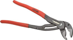 Knipex - 12" OAL, 2-3/4" Max Capacity, 30 Position Water Pump Tongue & Groove Pliers - Standard V-Jaws, Standard Head, Nonslip Plastic Handles - Benchmark Tooling