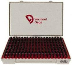 Vermont Gage - 250 Piece, 0.251-0.5 Inch Diameter Plug and Pin Gage Set - Minus 0.0002 Inch Tolerance, Class ZZ - Benchmark Tooling