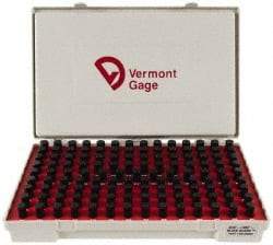 Vermont Gage - 125 Piece, 0.501-0.625 Inch Diameter Plug and Pin Gage Set - Minus 0.0002 Inch Tolerance, Class ZZ - Benchmark Tooling