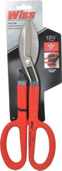 Wiss - 3" Length of Cut, Straight Pattern Tinner's Snip - 12-1/2" OAL, Cushion Grip Handle, 20 AWG Steel Capacity - Benchmark Tooling