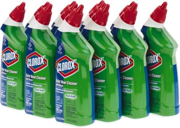 Clorox - 24 oz Bottle Gel Toilet Bowl Cleaner - Bleach Scent, Disinfectant, Nonacidic, Toilet Bowl - Benchmark Tooling