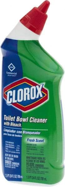 Clorox - 24 oz Bottle Gel Toilet Bowl Cleaner - Bleach Scent, Disinfectant, Nonacidic, Toilet Bowl - Benchmark Tooling