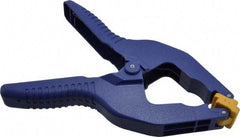 Irwin - 3" Jaw Opening Capacity, 3" Throat Depth, Spring Clamp - Resin Body, Resin Handle, Resin Tip - Benchmark Tooling