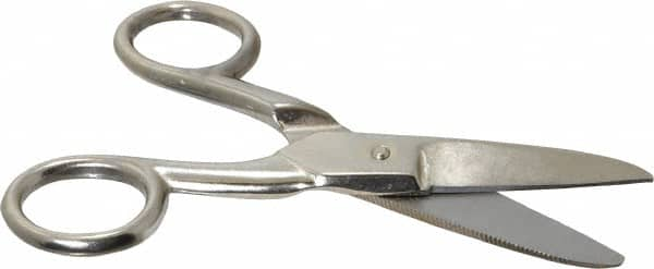 Wiss - 1-7/8" LOC, 5-1/4" OAL Standard Scissors - Serrated, For Electrical - Benchmark Tooling