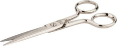 Wiss - 2" LOC, 5-1/8" OAL Standard Scissors - Chrome Plated Straight Handle, For Sewing - Benchmark Tooling