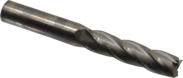 Niagara Cutter - 1/2", 2" LOC, 1/2" Shank Diam, 4" OAL, 4 Flute, Solid Carbide Square End Mill - Single End, Uncoated, Spiral Flute, 30° Helix, Centercutting, Right Hand Cut, Right Hand Flute, Series C430 - Benchmark Tooling