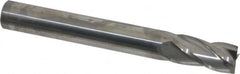 Niagara Cutter - 1/2", 1" LOC, 1/2" Shank Diam, 4" OAL, 4 Flute, Solid Carbide Square End Mill - Single End, Uncoated, Spiral Flute, 30° Helix, Centercutting, Right Hand Cut, Right Hand Flute, Series C430 - Benchmark Tooling