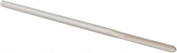 Alvord Polk - #24 High Speed Steel 4 Flute Chucking Reamer - Straight Flute, 0.146" Straight Shank, 1" Flute Length, 4" OAL - Benchmark Tooling