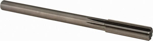 Alvord Polk - 18.5mm High Speed Steel 8 Flute Chucking Reamer - Straight Flute, 5/8" Straight Shank, 2-1/2" Flute Length, 9-1/2" OAL - Benchmark Tooling