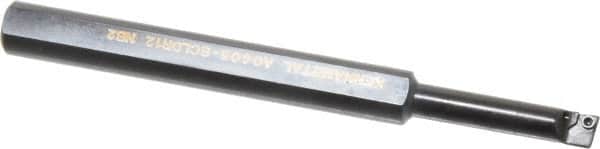 Kennametal - 7.62mm Min Bore Diam, 101.6mm OAL, 9.53mm Shank Diam, A-SCLD Indexable Boring Bar - 1-1/4" Max Bore Depth, CD.. Insert, Screw Holding Method - Benchmark Tooling
