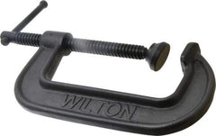 Wilton - Light-Duty 5" Max Opening, 2-1/2" Throat Depth, Ductile Iron Standard C-Clamp - 2,250 Lb Capacity, 0" Min Opening, Standard Throat Depth - Benchmark Tooling