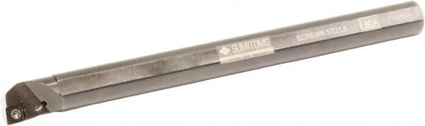 Sumitomo - 0.48" Min Bore Diam, 6" OAL, 3/8" Shank Diam, A-SCLP Indexable Boring Bar - CPMT 21.51 Insert, Screw Holding Method - Benchmark Tooling