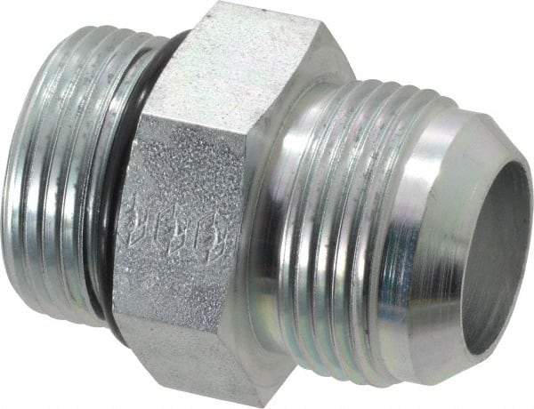Eaton - 1" Tube OD, 37° Steel Flared Tube Straight Thread Connector - 1 ORB, Flared to Male SAE O-Ring Ends - Benchmark Tooling