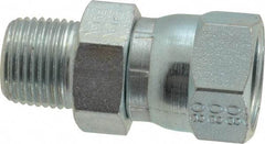 Eaton - 1/2" Tube OD, 37° Steel Flared Tube Female JIC 37° Swivel to Male Pipe Adapter - 3/8 NPT - Benchmark Tooling