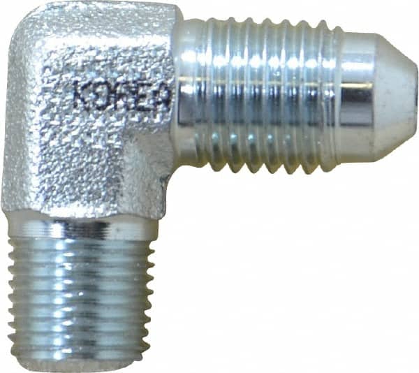 Eaton - 1/4" Tube OD, 37° Steel Flared Tube Male Elbow - 1/8 NPT, Flare x MNPT Ends - Benchmark Tooling