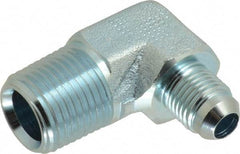 Eaton - 3/8" Tube OD, 37° Steel Flared Tube Male Elbow - 1/2 NPT, Flare x MNPT Ends - Benchmark Tooling