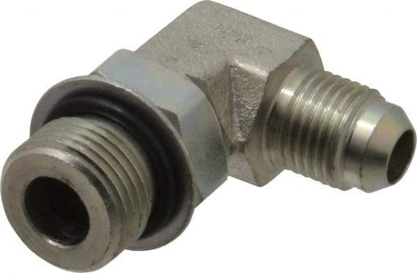 Eaton - 3/8" Tube OD, 37° Steel Flared Tube Straight Thread Elbow - 1/2 ORB, Flared to Male SAE O-Ring Ends - Benchmark Tooling