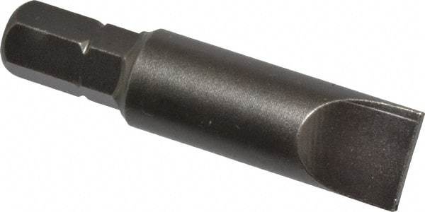 Apex - 23/64" x 0.055" Blade, 1/4" Drive Slotted Screwdriver Bit - 1-1/2" OAL, Insert Bit - Benchmark Tooling