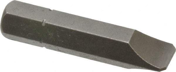 Apex - 1/4" x 0.042" Blade, 5/16" Drive Slotted Screwdriver Bit - 1-1/2" OAL, Insert Bit - Benchmark Tooling