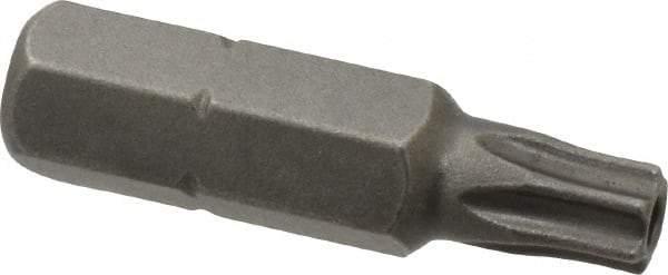 Apex - 1/4" Drive T25 Torx Screwdriver Bit - 1" OAL, Tamper Resistant Bit - Benchmark Tooling