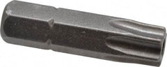 Apex - 1/4" Drive T40 Torx Screwdriver Bit - 1" OAL, Tamper Resistant Bit - Benchmark Tooling