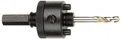 Milwaukee Tool - 1-1/4 to 6" Tool Diam Compatibility, Straight Shank, Steel Integral Pilot Drill, Hole Cutting Tool Arbor - 1/2" Min Chuck, Hex Shank Cross Section, Quick-Change Attachment, For Hole Saws - Benchmark Tooling