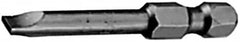 Apex - 0.122" Slotted Screwdriver Bit - 1/4" Hex Drive, 5" OAL - Benchmark Tooling