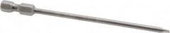 Apex - 0.134" Slotted Screwdriver Bit - 1/4" Hex Drive, 4" OAL - Benchmark Tooling