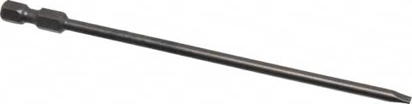 Apex - 0.154" Slotted Screwdriver Bit - 1/4" Hex Drive, 5" OAL - Benchmark Tooling