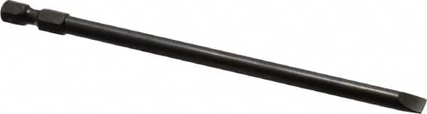 Apex - 0.215" Slotted Screwdriver Bit - 1/4" Hex Drive, 5" OAL - Benchmark Tooling