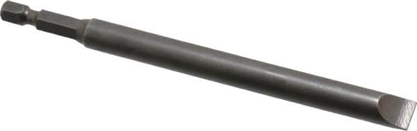 Apex - 0.36" Slotted Screwdriver Bit - 1/4" Hex Drive, 5" OAL - Benchmark Tooling