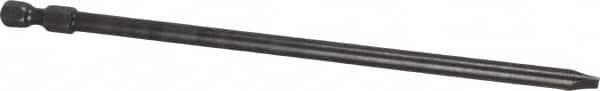 Apex - 0.215" Slotted Screwdriver Bit - 1/4" Hex Drive, 6" OAL - Benchmark Tooling