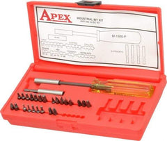 Apex - 26 Piece, 5/64 to 9/64" Hex Driver Set - Phillips, Slotted, Torx, Hex, Square, Pozidriv - Benchmark Tooling