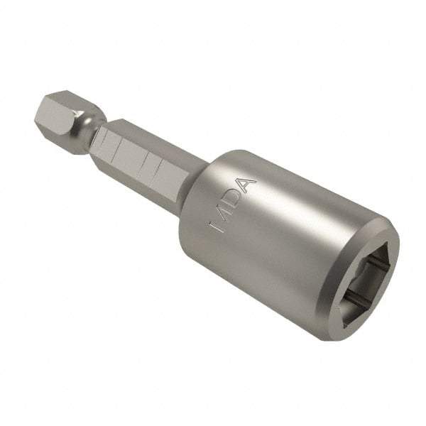 Apex - 1/4" Magnetic Nutsetter - 1/4" Hex Drive, 1-3/4" OAL, 7/16" Socket Nose Diam - Benchmark Tooling