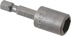 Apex - 3/8" Magnetic Nutsetter - 1/4" Hex Drive, 1-3/4" OAL, 9/16" Socket Nose Diam - Benchmark Tooling