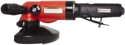 Universal Tool - 5" Wheel Diam, 11,000 RPM, Pneumatic Angle & Disc Grinder - 5/8-11 Spindle, 26 CFM, Side Exhaust - Benchmark Tooling