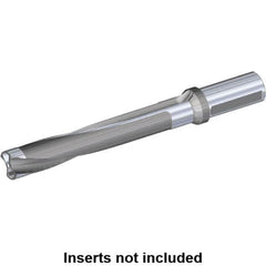 Kennametal - Series KSEM Plus, Head Connection FDS32, 3xD, 1-1/2" Shank Diam, Drill Body - 85.09mm Drill Body Length to Flange, SSF Toolholder, 9-1/2" OAL, 105mm Drill Body Length, 3.35" Flute Length, Weldon Flat Shank, Through Coolant - Benchmark Tooling