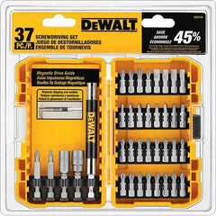 DeWALT - 37 Piece, Screwdriver Bit Set - SQ1, SQ2, SQ3, 1/4" Drive - Benchmark Tooling