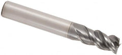 Seco - 25mm, 3 Flute, Single End, Solid Carbide, 1mm Corner Radius End Mill - 125mm OAL, 48° Helix, Right Hand Flute, 52mm LOC, Right Hand Cut - Benchmark Tooling