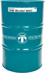 Master Fluid Solutions - Trim MicroSol 585XT, 54 Gal Drum Cutting & Grinding Fluid - Semisynthetic, For Aluminum Alloys, Cast Iron, Composites, Copper, Plastics, Steels & Titanium - Benchmark Tooling