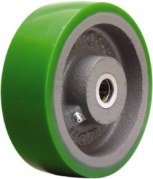 Hamilton - 6 Inch Diameter x 2 Inch Wide, Polyurethane on Cast Iron Caster Wheel - 1,200 Lb. Capacity, 2-1/4 Inch Hub Length, 5/8 Inch Axle Diameter, Straight Roller Bearing - Benchmark Tooling