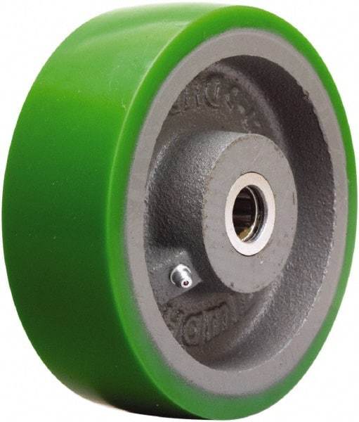 Hamilton - 6 Inch Diameter x 2 Inch Wide, Polyurethane on Cast Iron Caster Wheel - 1,200 Lb. Capacity, 2-1/4 Inch Hub Length, 3/4 Inch Axle Diameter, Straight Roller Bearing - Benchmark Tooling