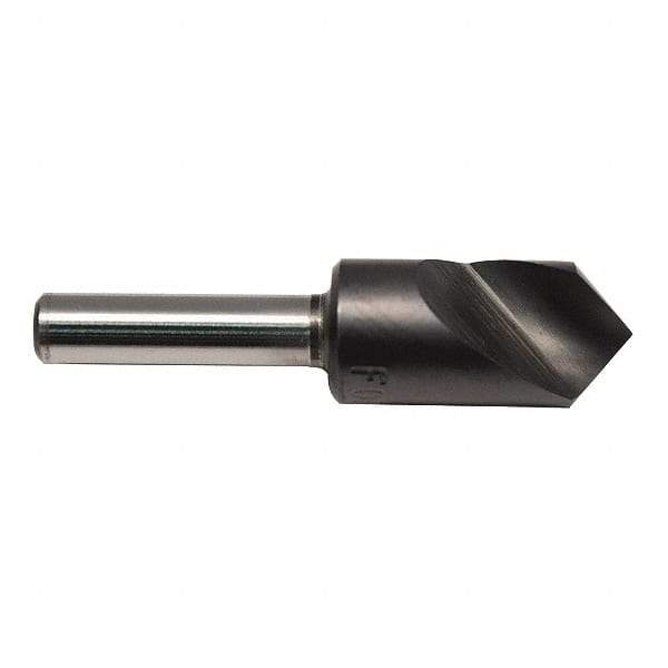 M.A. Ford - 5/8" Head Diam, 1/4" Shank Diam, 1 Flute 100° High Speed Steel Countersink - ALtima Blaze Finish, 2-1/4" OAL - Benchmark Tooling