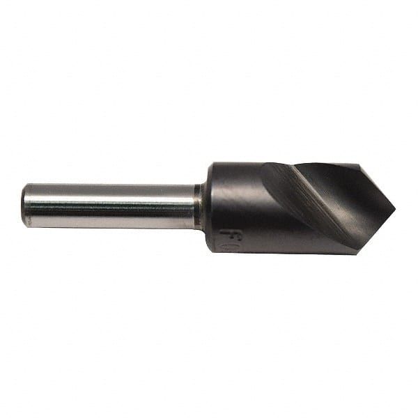 M.A. Ford - 1" Head Diam, 1/2" Shank Diam, 1 Flute 100° High Speed Steel Countersink - Benchmark Tooling