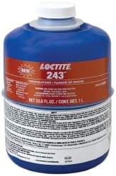 Loctite - 1,000 mL Bottle, Blue, Medium Strength Liquid Threadlocker - Series 243, 24 Hour Full Cure Time, Hand Tool Removal - Benchmark Tooling