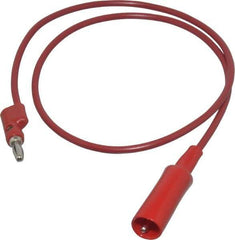 Pomona - Red Electrical Test Equipment Clip - Use with 0.300" Terminal, Banana Plugs - Benchmark Tooling