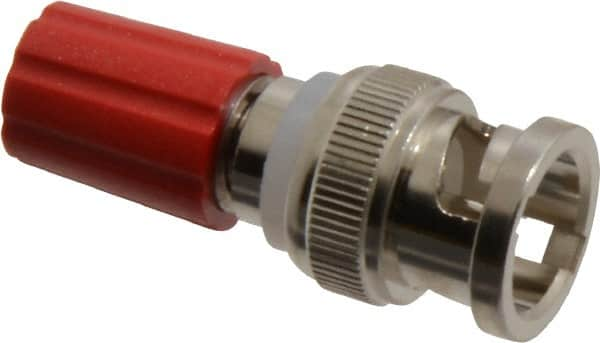 Pomona - Red Electrical Test Equipment Adapter - Use with Male BNC to Single Binding Posts - Benchmark Tooling