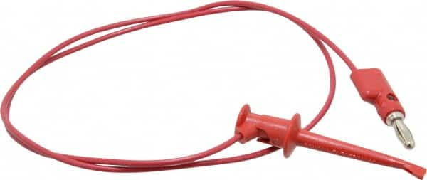 Pomona - Red Electrical Test Equipment Patch Cord - Use with Test Clips - Benchmark Tooling