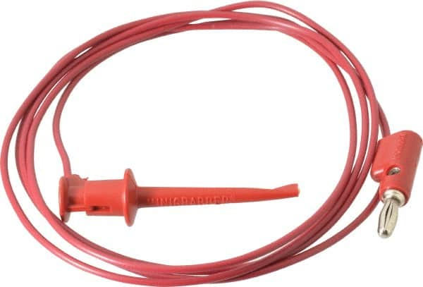 Pomona - Red Electrical Test Equipment Patch Cord - Use with Test Clips - Benchmark Tooling